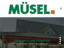 Tablet Screenshot of muesel-holzbau.de